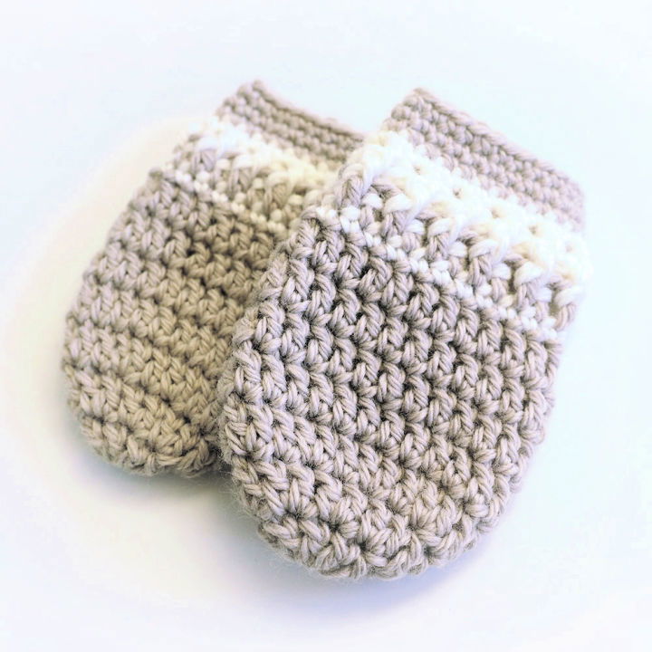 Free Crochet Baby Mittens Pattern