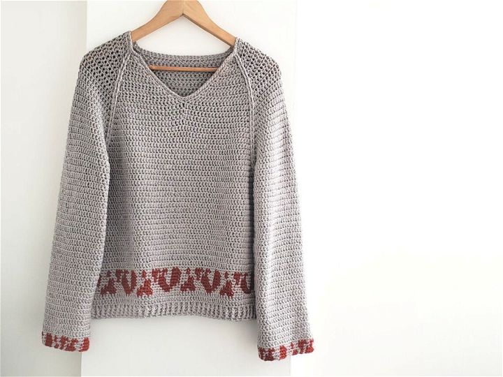 Pretty Bandia Crochet Sweater Pattern