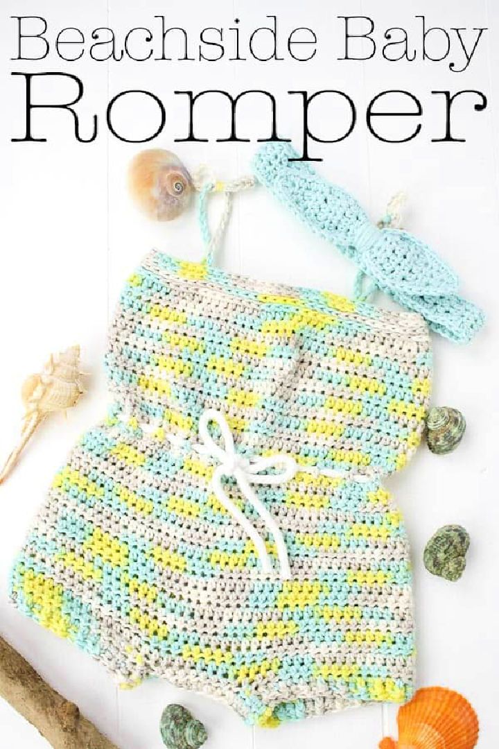 Crochet Beachside Baby Romper - Free Pattern