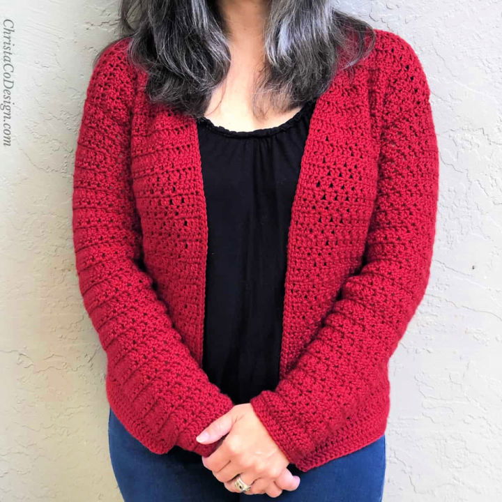 Best Fitting Crochet Cardigan with V Neck