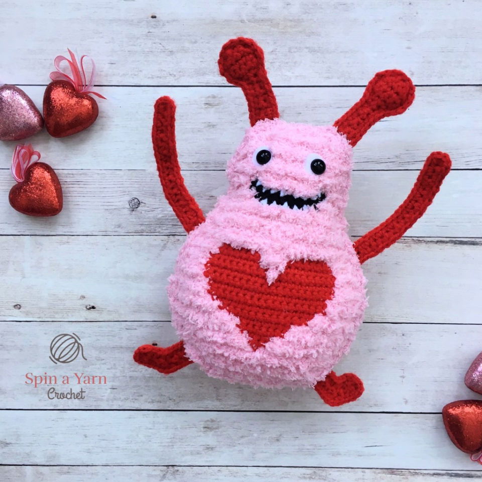 Crochet Big Fuzzy Love Monster Pattern