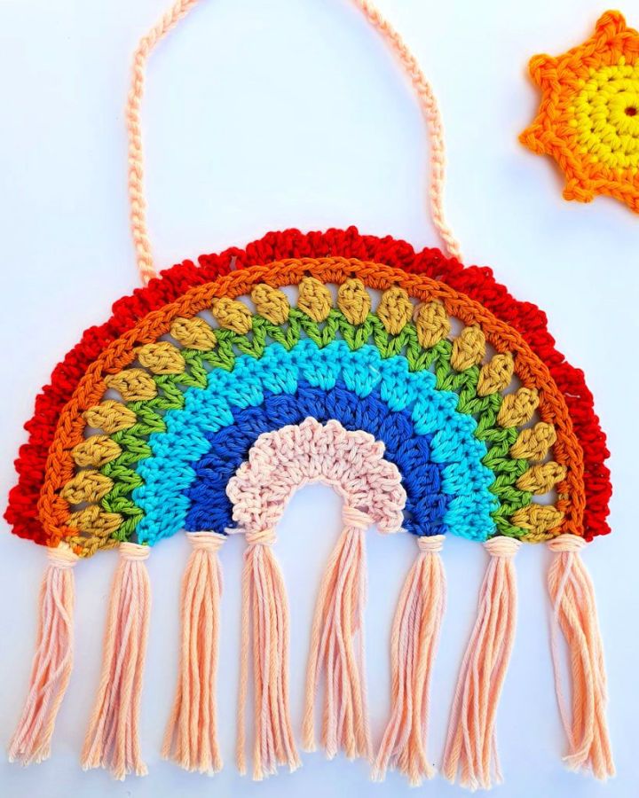 Crochet Boho Rainbow Wall Hanging Pattern