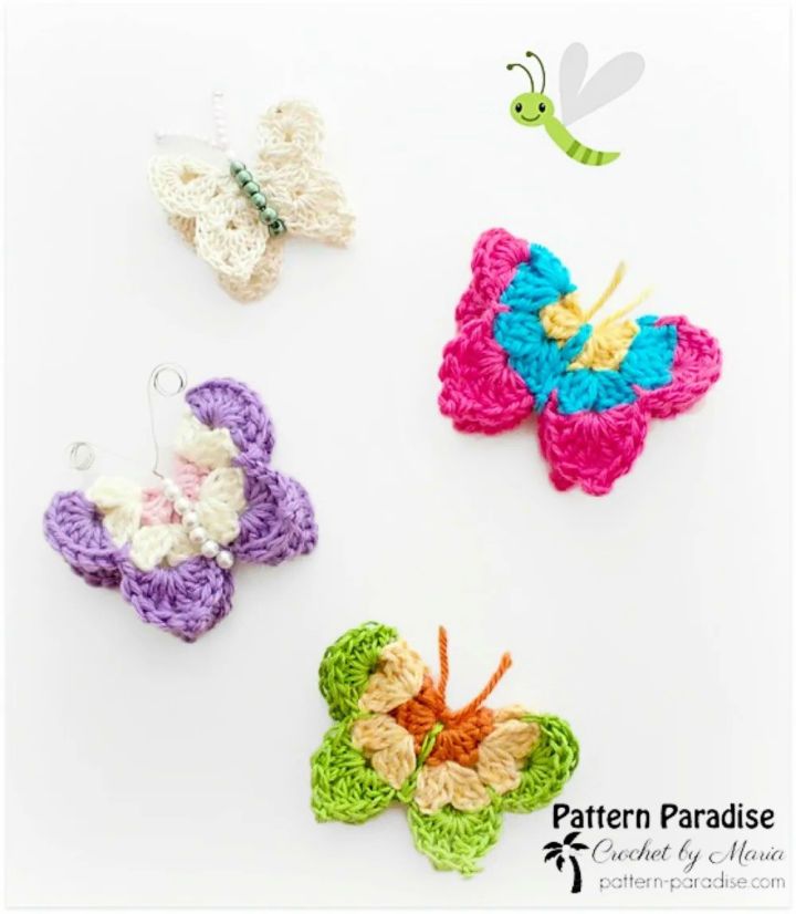 Free Crochet Butterflies Pattern