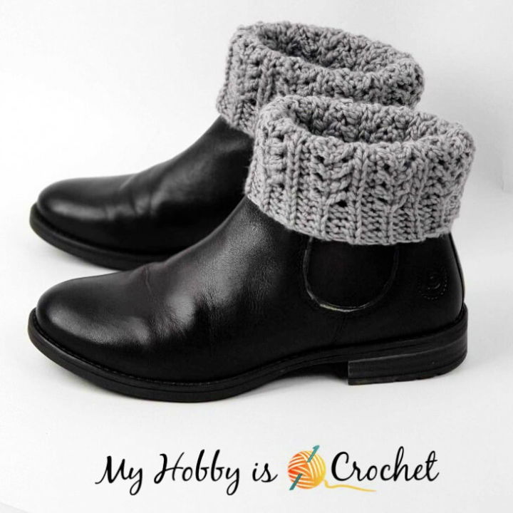 Crochet Chic Aran Boot Cuffs Pattern