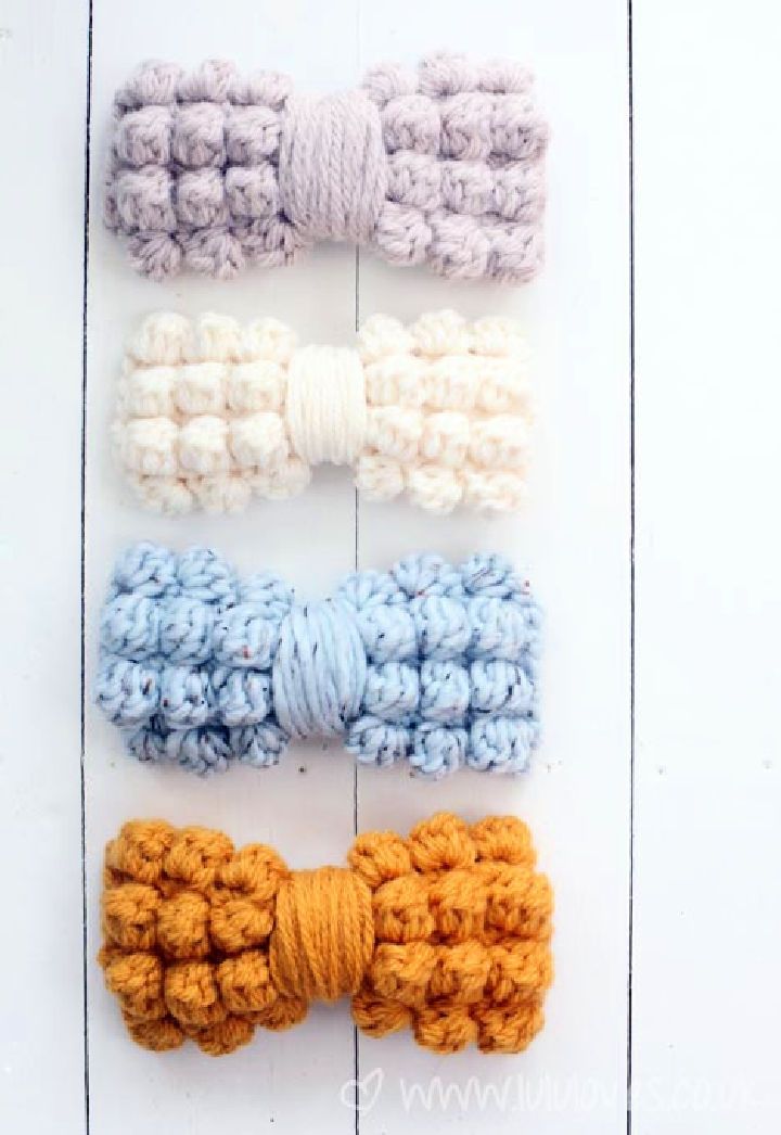 Crochet Chunky Bobble Bows Pattern