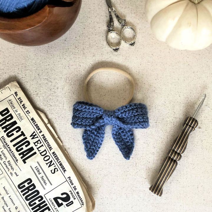Crochet Classic Sailor Hair Bow Pattern