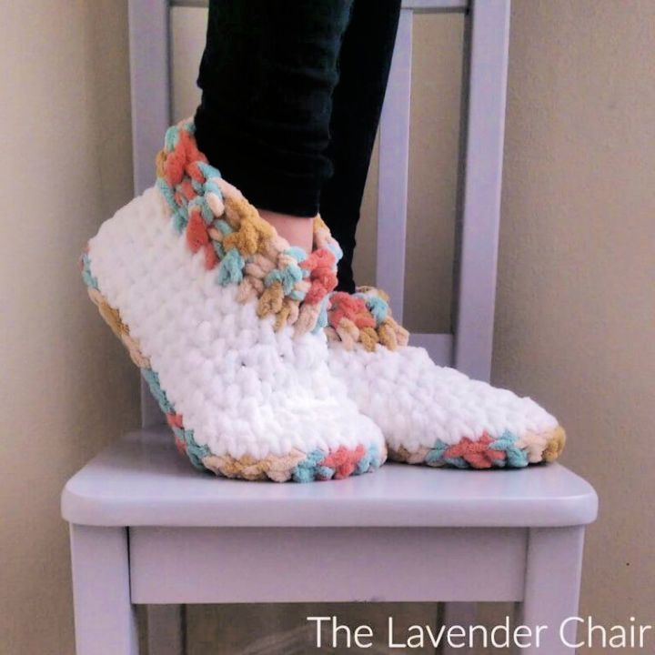 Crochet Cloud 9 Slippers - Step By Step Instructions