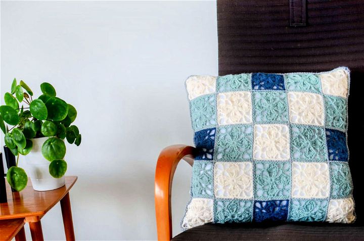Crochet Clover Leaf Granny Square Pillow Pattern