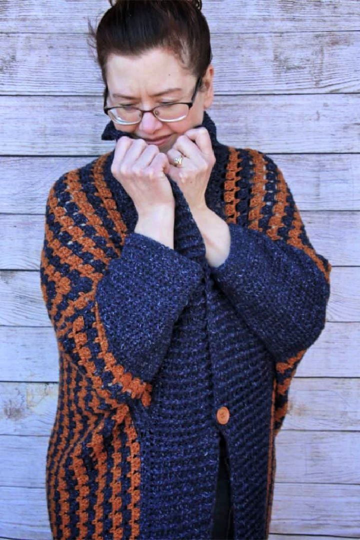 Comfy Crochet Kimono Blanket Cardigan Idea
