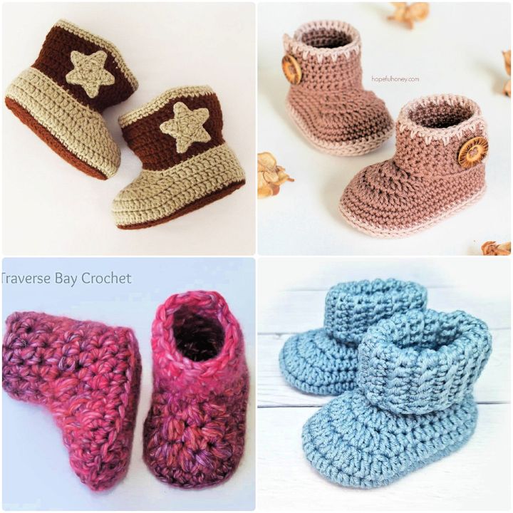 25 Free Crochet Baby Booties Patterns {PDF Pattern}