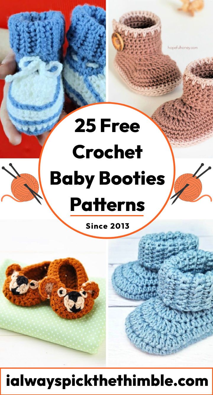 25 Free Crochet Baby Booties Pattern - Crochet baby shoes patterns