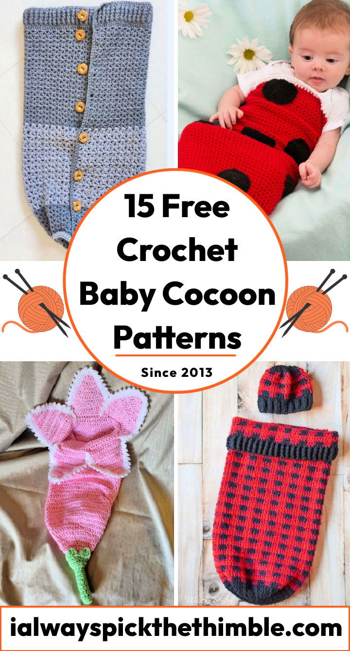 15 Free Crochet Baby Cocoon Patterns (Infant and Newborn)