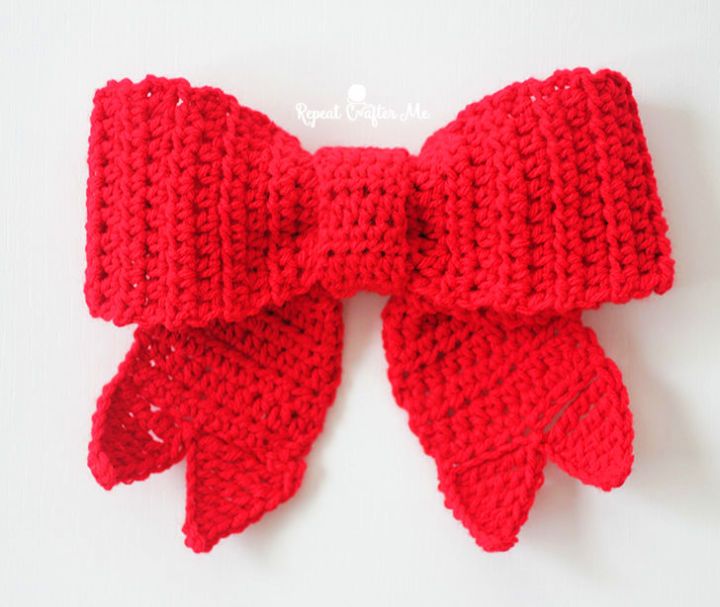 Best Big Red Bow Crochet Pattern