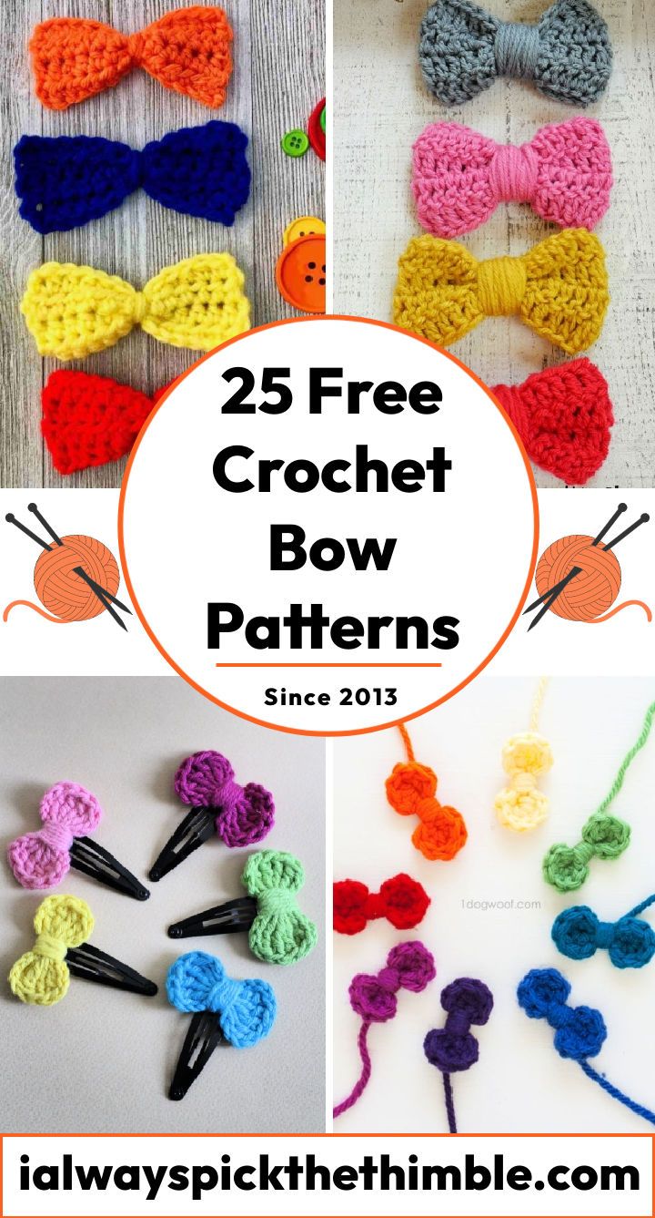 25 Free Crochet Bow Patterns {PDF Crochet Pattern}
