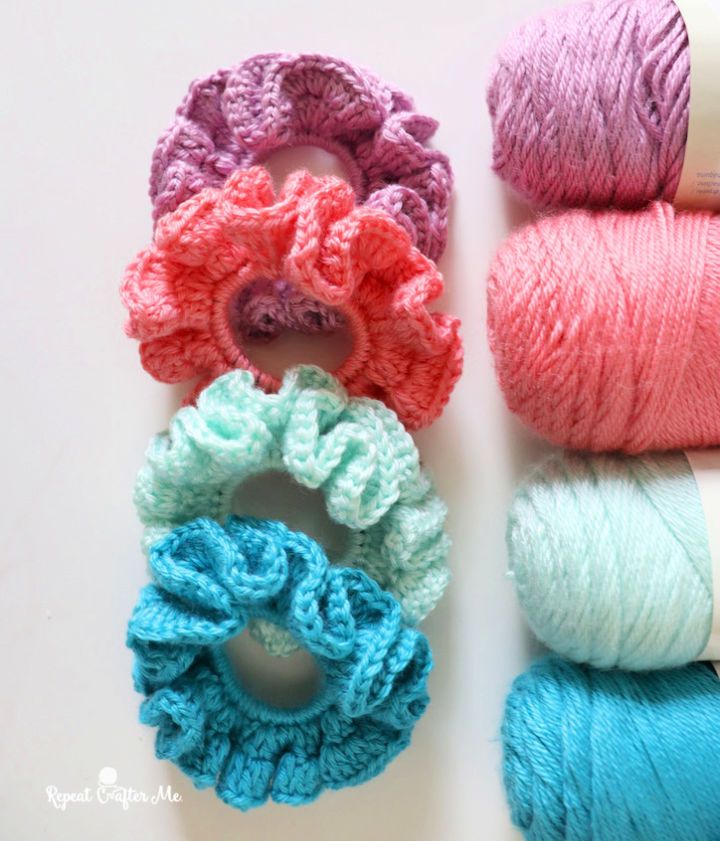Free Crochet Soft Scrunchies Pattern