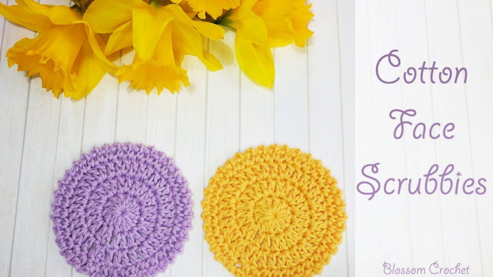 Easy Crochet Cotton Face Scrubbies Tutorial