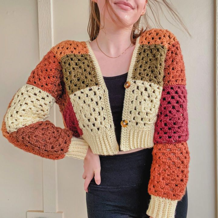 Crochet Cozy Granny Square Cardigan