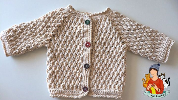 Crochet Alpine Stitch Baby Cardigan Pattern