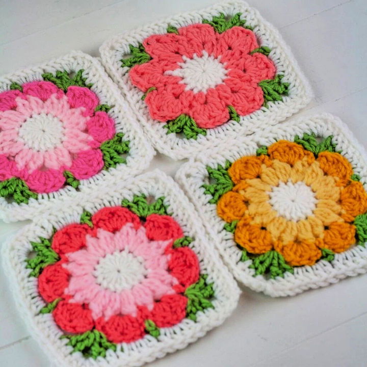 Crochet Flower Granny Square Pattern