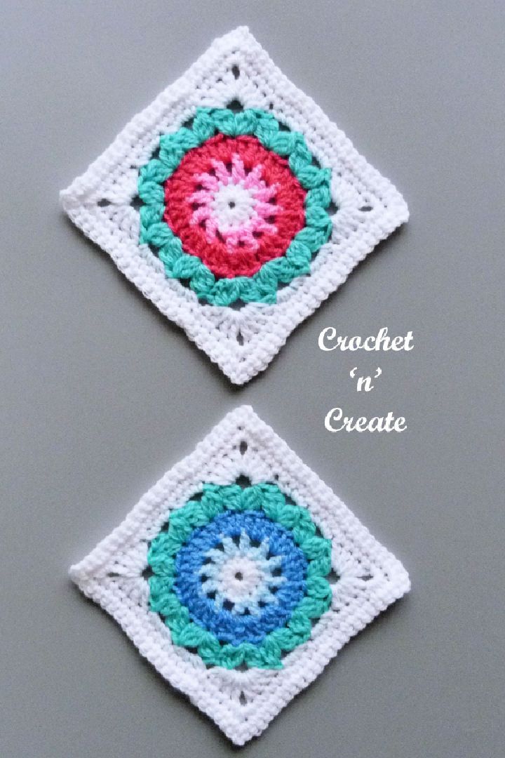 Cute Crochet Flower Power Square Pattern