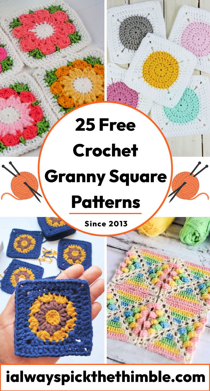 Beautiful & Detailed Crochet Granny Square Crochet Pattern