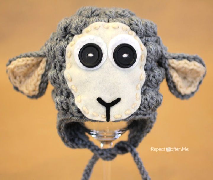 Cute Crochet Lamb Hat Pattern
