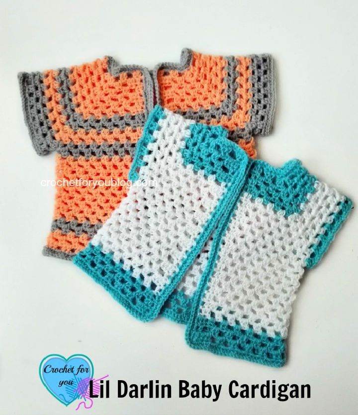 Crochet Lil Darlin Baby Cardigan - Free Pattern
