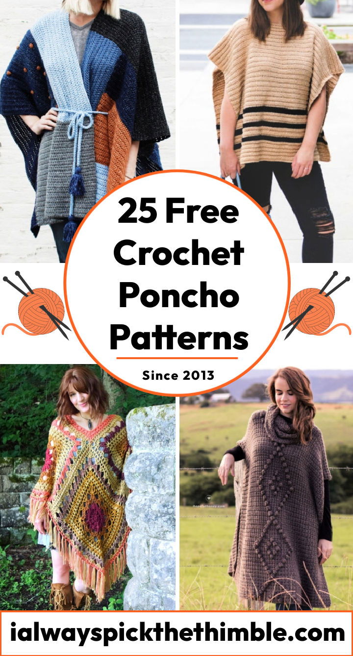 Free Patterns] 5 Easy Crochet Poncho Patterns For Beginners