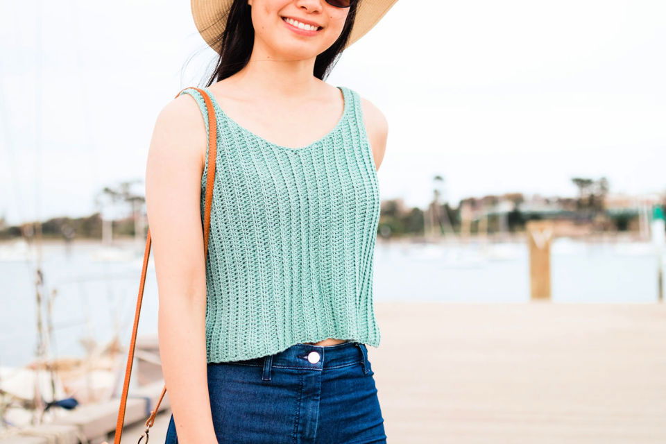 Crochet Ribbed Tank Top Idea