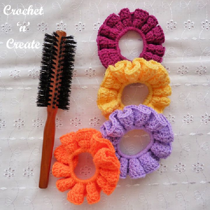 Free Crochet Ruffled Scrunchie Pattern