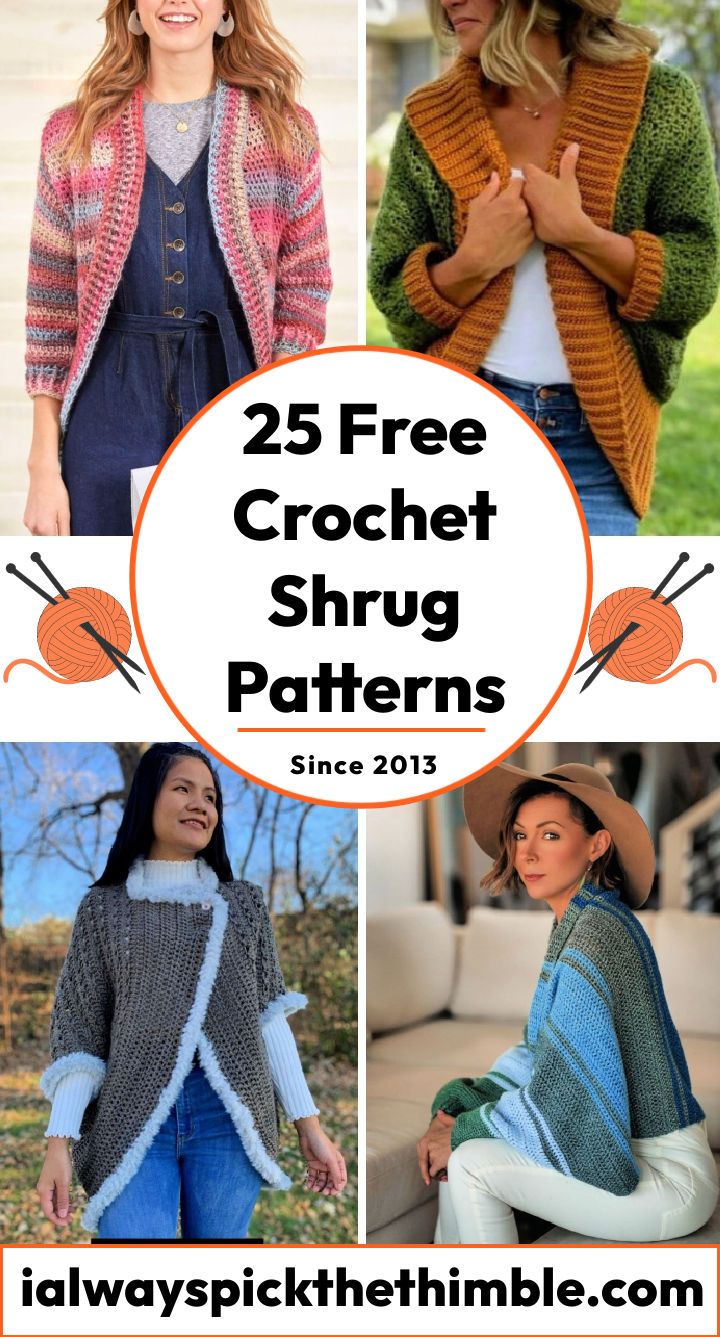 Crochet Shrug Patterns25 Free Crochet Shrug Patterns (Easy PDF Pattern Instructions)