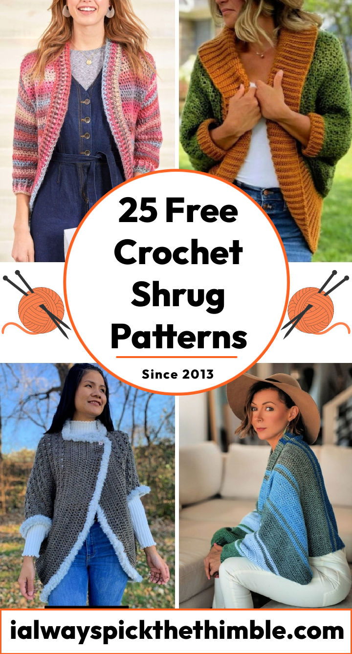 Free crochet shrug 2025 patterns for beginners