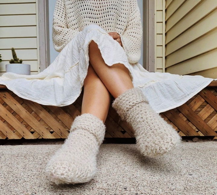 Free Crochet Slipper Socks Pattern to Print