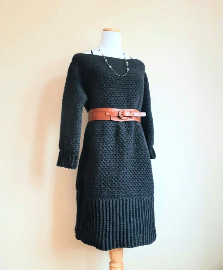 Free Sweater Dress Crochet Pattern for Beginners