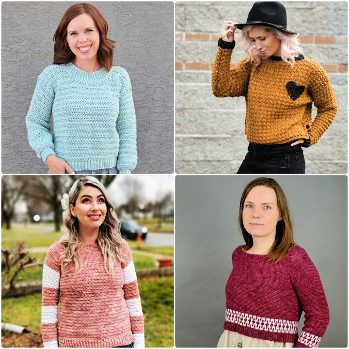 Free Mosaic Cropped Crochet Sweater Pattern - MyCrochetory