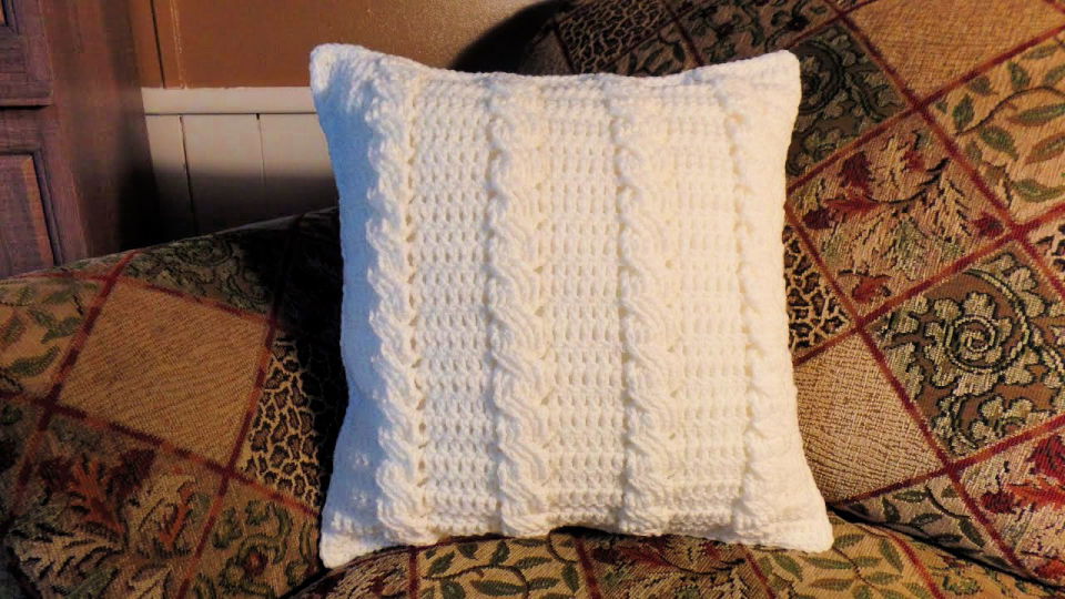 Alignment Pillow Easy Crochet Pattern Customizable and Removable Chunky  Knit-like Pillow Cover 