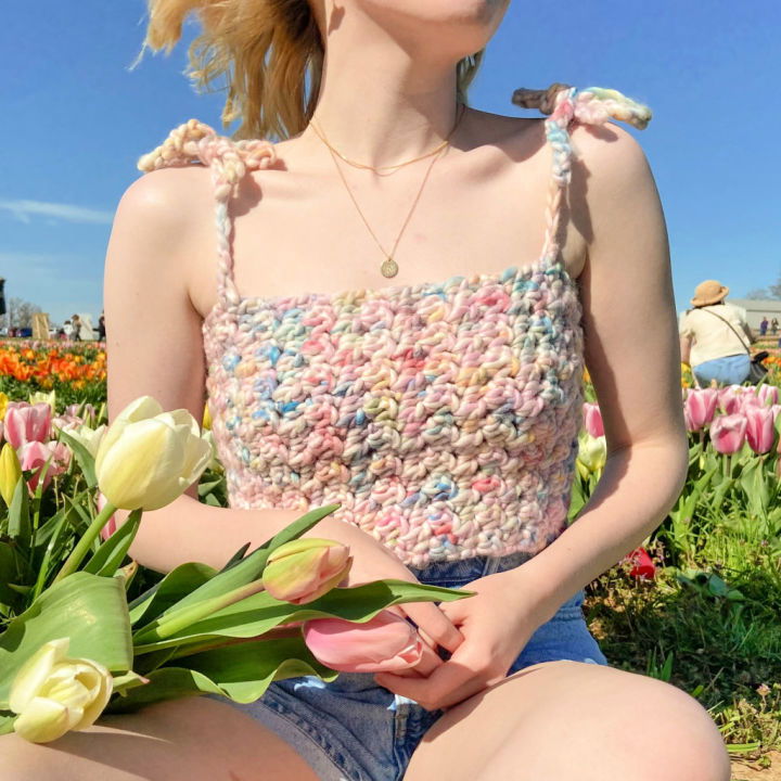 Crochet Tie Tank Top Free Pattern