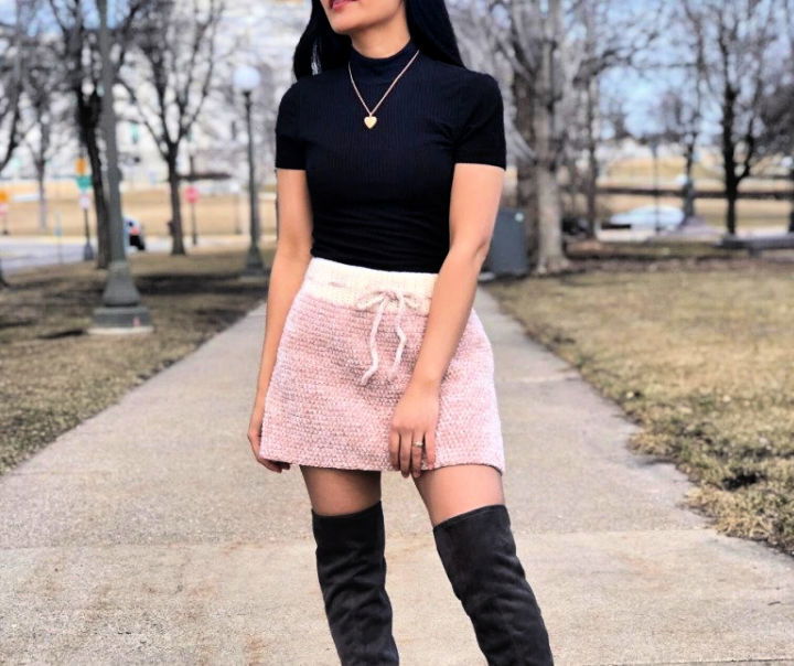 Crochet Velvet Skirt Pattern for Beginners