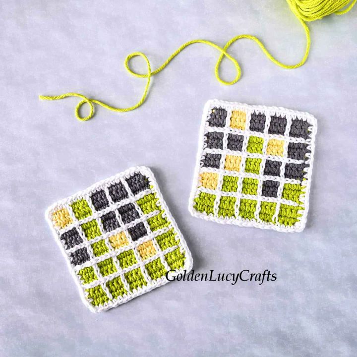 Unique Free Crochet Wordle Coasters Pattern