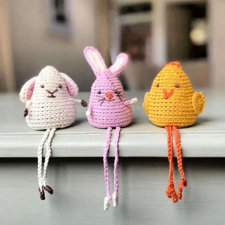 Cute Crochet Chick Lamb and Bunny Pattern