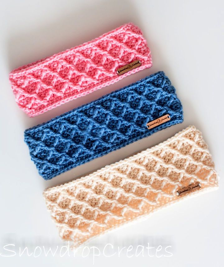 Crochet Diamonds Headband Idea