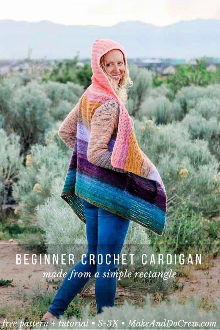 Draped Crochet Cardigan Free Pattern
