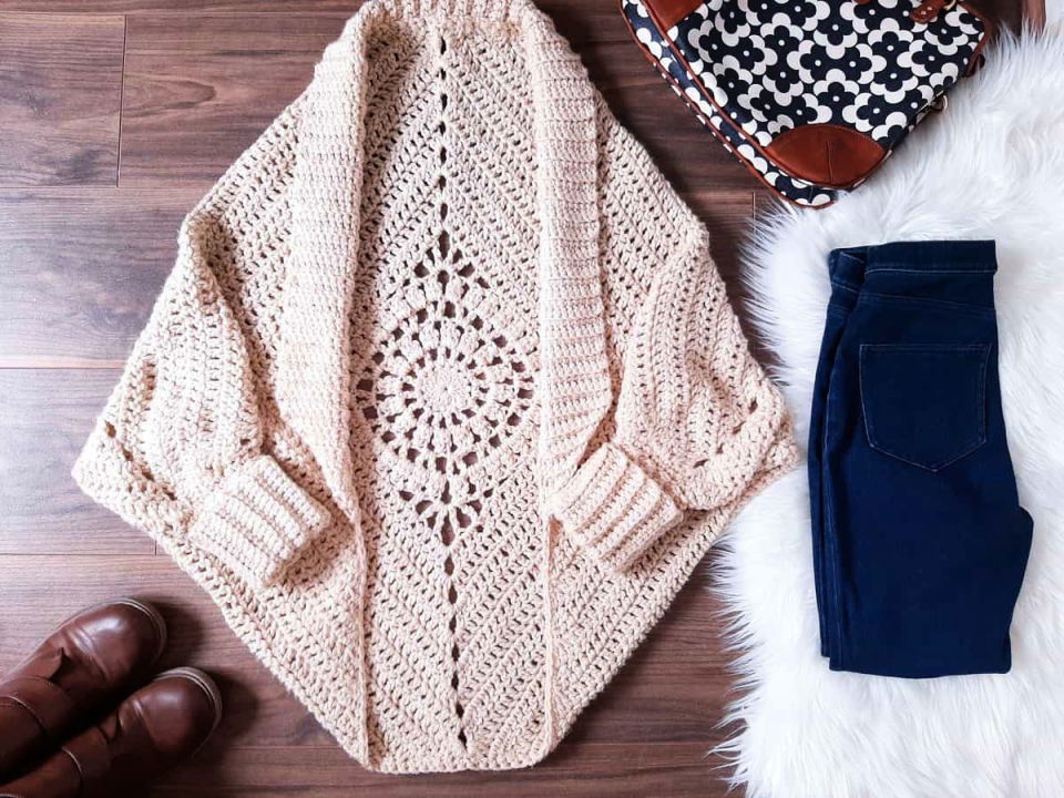 Crochet Dream Catcher Cardi Shrug Pattern