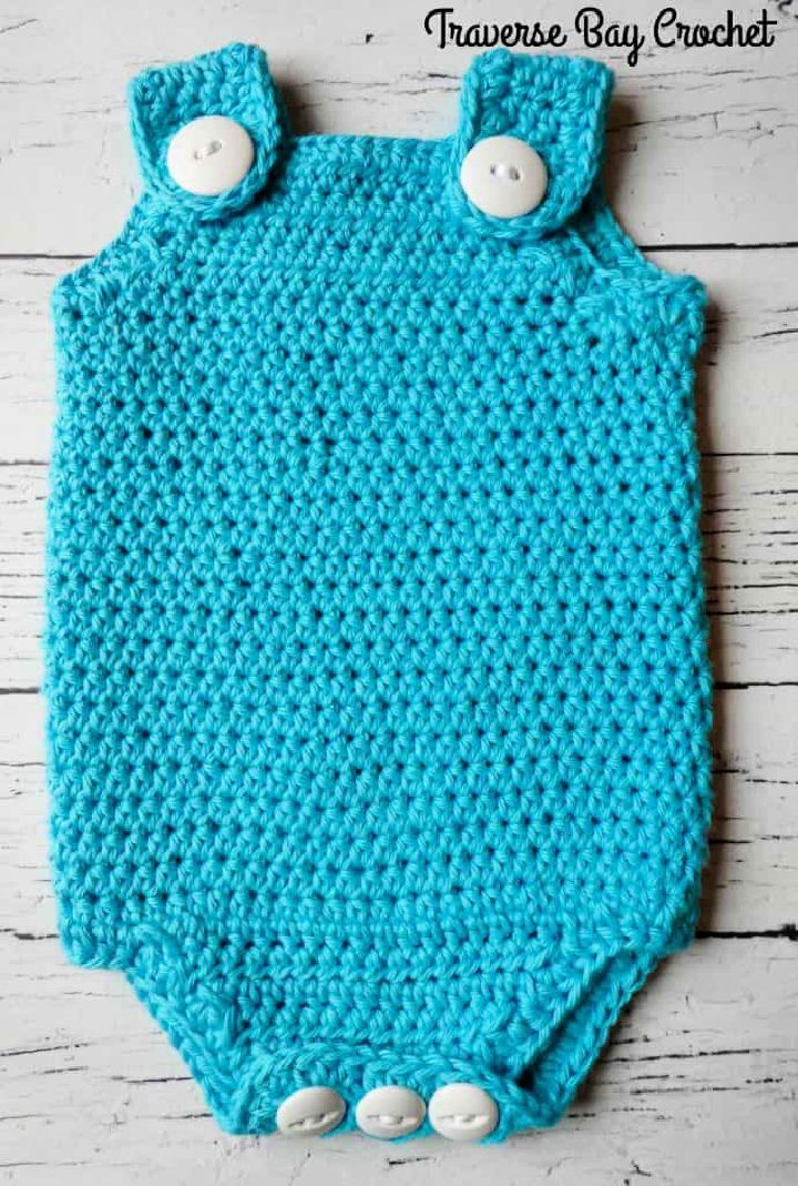 Easy Crochet Baby Romper Pattern