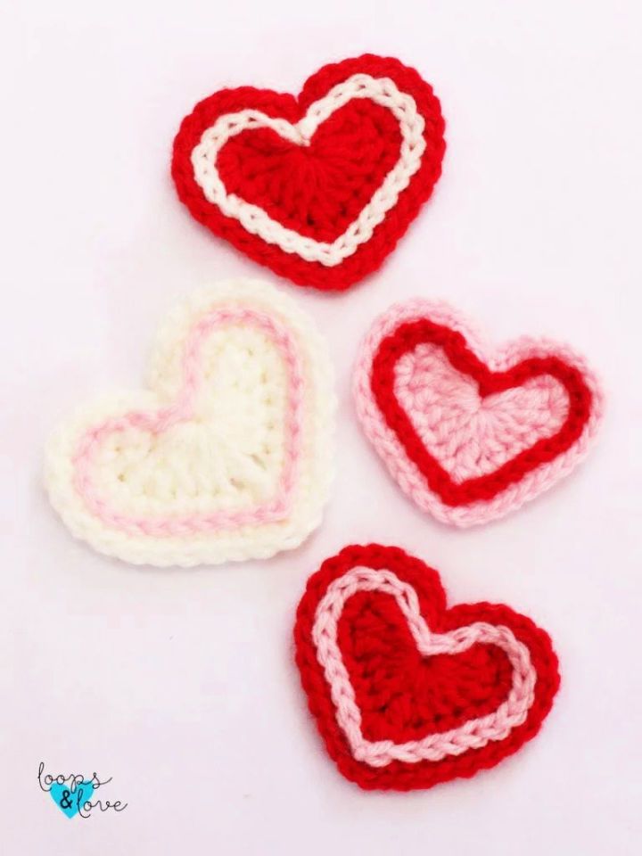 Free Hearts Crochet Pattern for Beginners