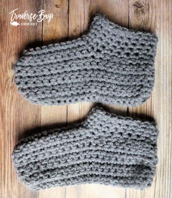 Free Crochet Rectangle Slippers Pattern To Print