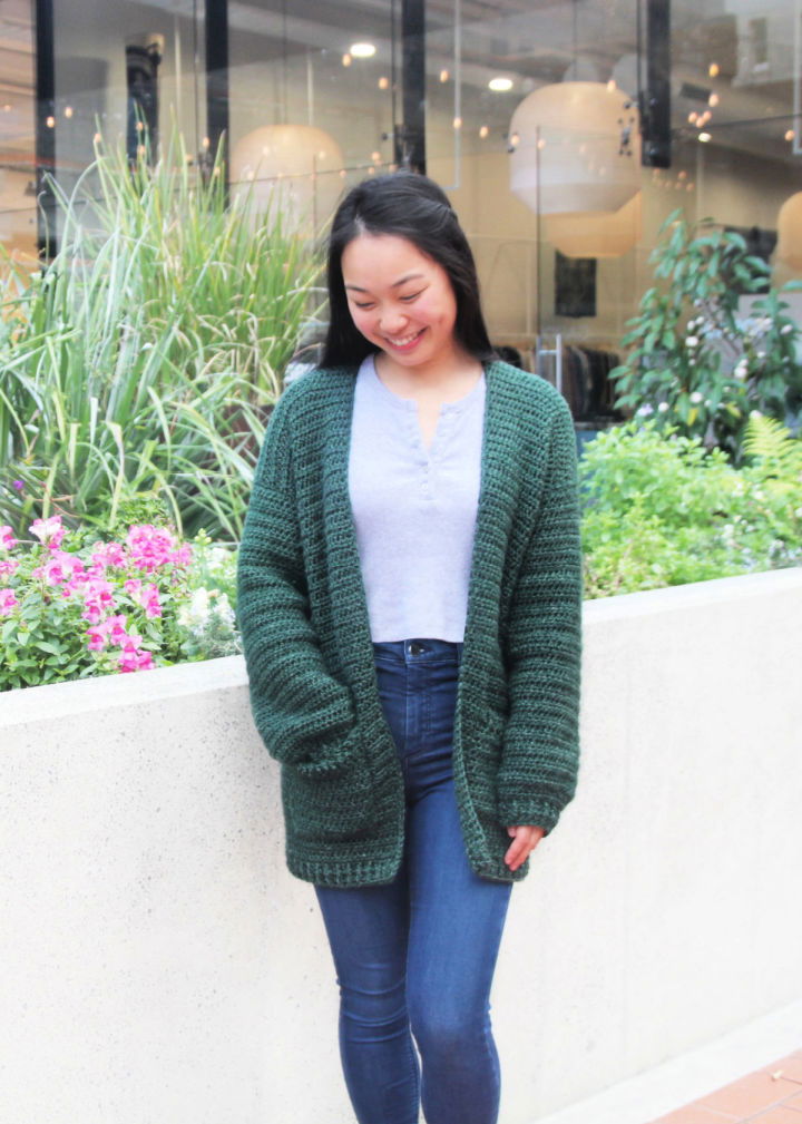 Crochet Cardigan with Pockets - Free Pattern