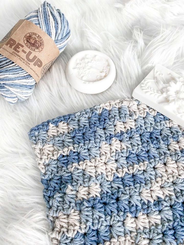 Easy Star Stitch Crochet Dishcloth Pattern