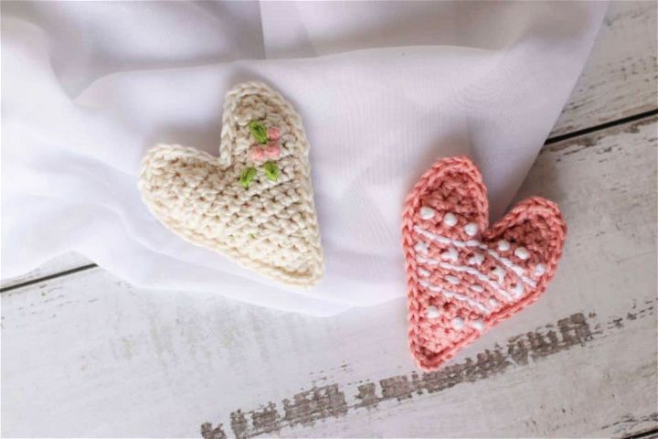 Embroidered Crochet Heart Pattern