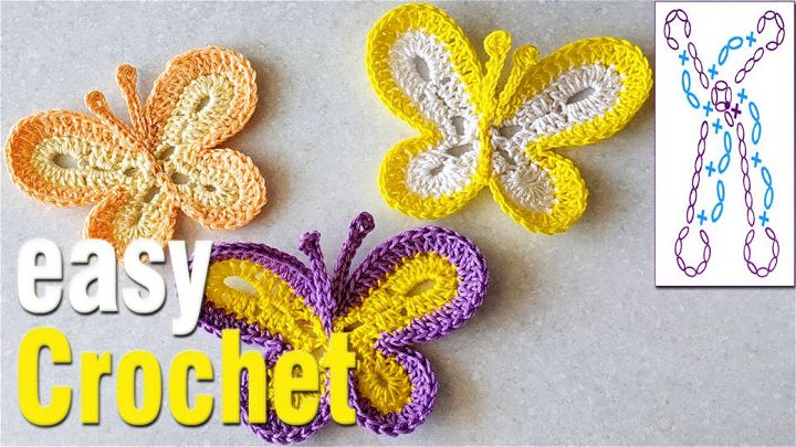 Free Crochet Butterfly Motif Pattern